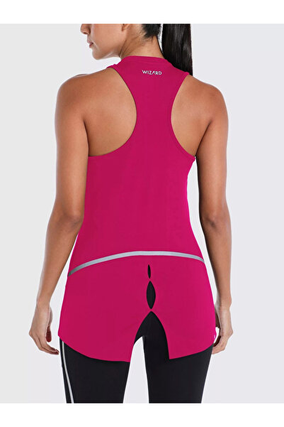 Wizard By Styli Women Burgundy Vent Wizardry Solid Racerback Tank Top