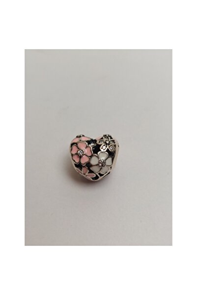 Jolie Silver Pandantiv inimă din argint 925 cu flori, argint Jolie, 2.7g, 1 c...