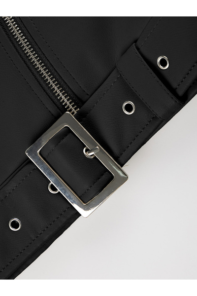 Take Two By Styli Studded Biker Jacket with Belt