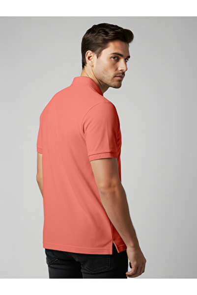FERVORO By Styli Men Pink Cotton Polo with Pocket