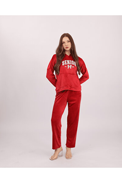 Clyfora Senior Hooded Velvet Pajama Set