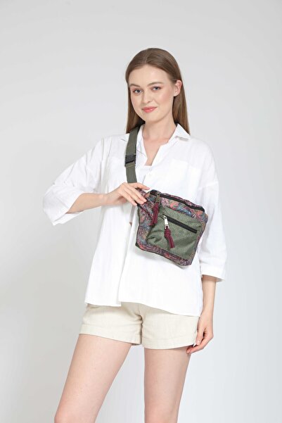 street&bagdnz Rez Etnik Otantik Bohem Bel Çantası Günlük Seyehat Kullanılabilir Geniş Hacim