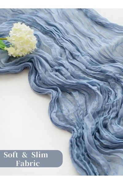 Generic Table Runner 90 x 400cm Cheesecloth Table Runner Table Cover Romantic Table Decor Centerpieces