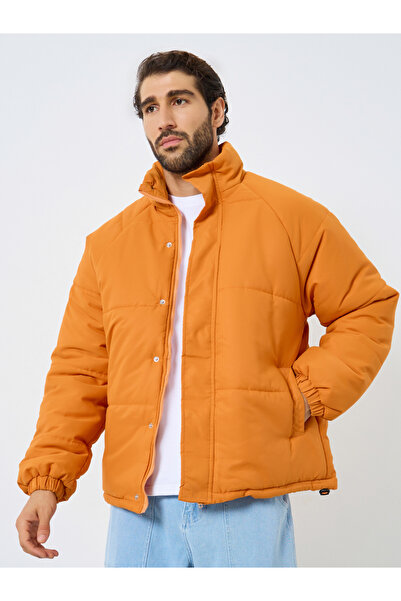 Styli Men Orange Oversized Puffer Jacket