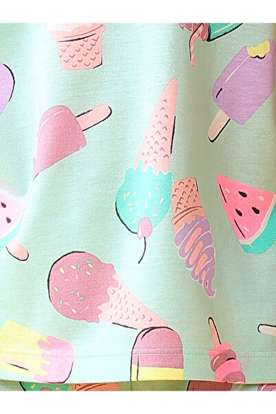 Anthrilo By Styli Girls Ice Cream Print Cotton T-Shirt and Shorts Set