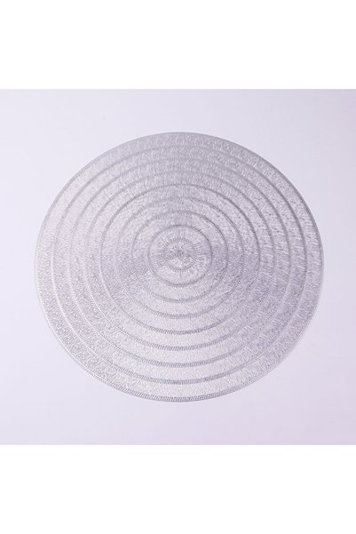ONE KADO 6-Piece American Dinner Plate Set Spiry Round Silver (Silver)