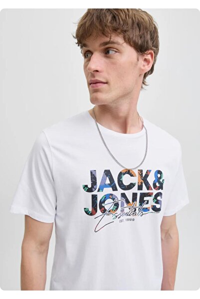 Jack & Jones JACK&JONES 12278523 JJGEOLAS TEE 0 Gât cu guler scurt, mânecă scurtă TSH