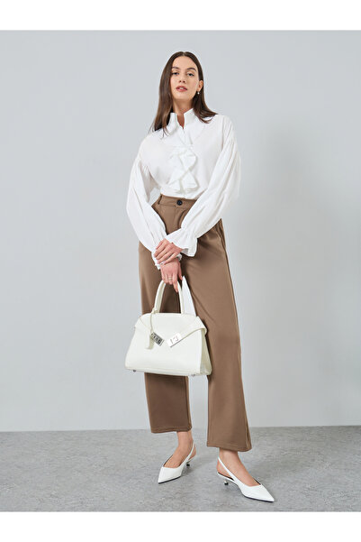 Take Two By Styli Front Ruffle Detail Long Sleeve Shirts