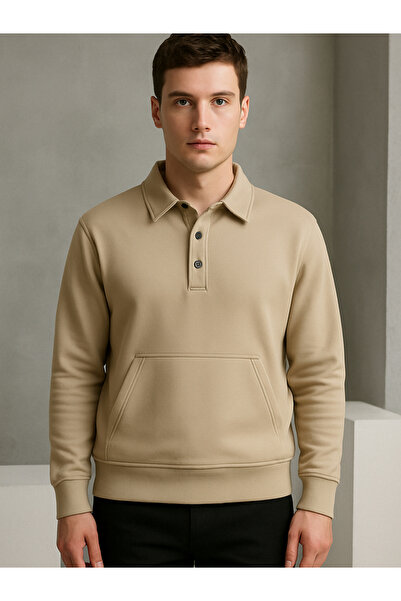 PAUSE By Styli جاكيت PAUSE من النايلون الأزرق الداكن بياقة دائرية وقصّة عادية