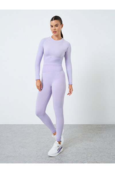 Styli طقم بلوزة بأكمام طويلة من الجاكار مع بنطال ضيق