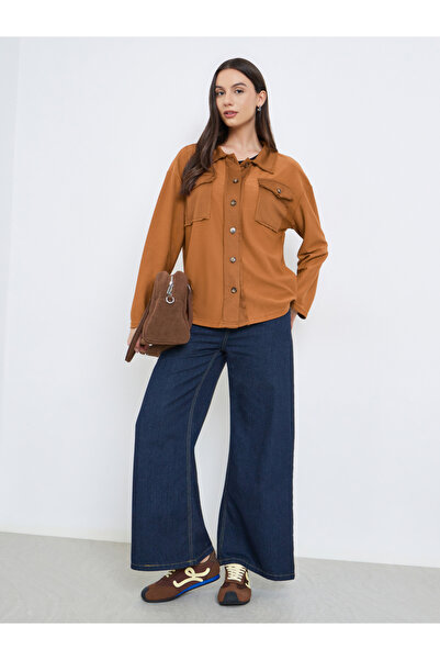 Take Two By Styli Solid Suede Pocket Detail Button Front Jacket