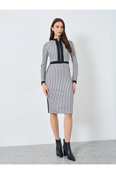 Take Two By Styli Houndstooth Dress and Blazer Set Co-Ords