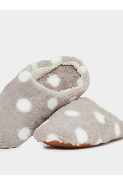 Styli Polka Dot Plush Bedroom Slippers