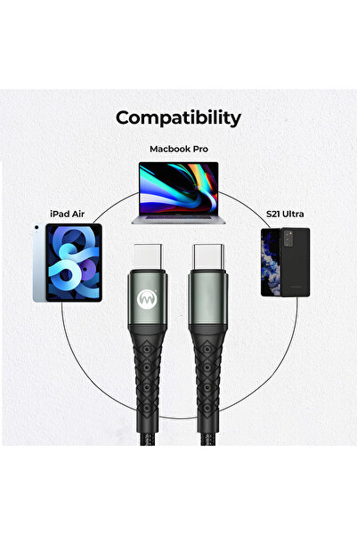 Generic Type-C to Type-C 60W PD Data Cable - 1.2M Fast Charging and Tangle-Free (Model: DCPD218T)