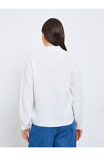 Styli Regular Fit Chunky Knit Mixed Yarn Sweater