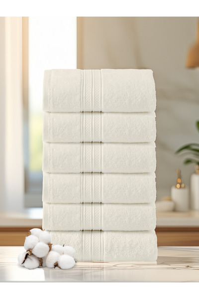 Donetella 6 - Pcs Premium Hand Towels (40x70cm) 600 GSM 100% Combed Cotton
