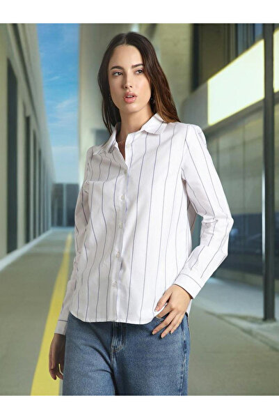 Dennis Lingo By Styli White Striped Long Sleeve Casual Shirt