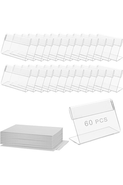 Slasa Table Menu Display Acrylic Sign Holder, Double-Sided (8.5x11 in) Pack o...