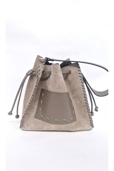 Matteo leather brown bag with gold studs 5401