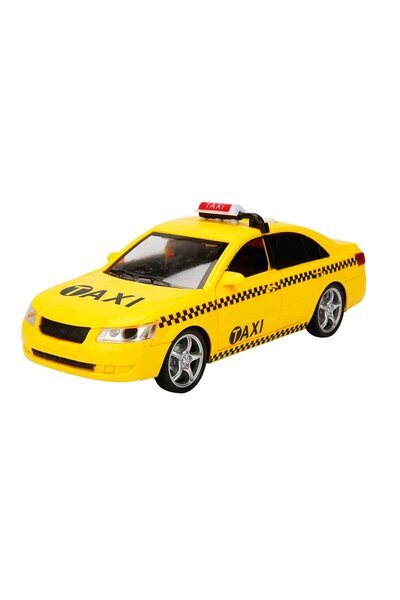 PopŞeker 1:16 Sesli ve Işıklı Araba – Sürtmeli Oyuncak Polis Taksi 24 cm