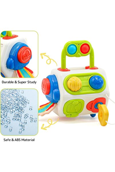 Generic Andanna Educational Activity Cube – 9-in-1 Travel Size Plastic Toy for 6+ Months