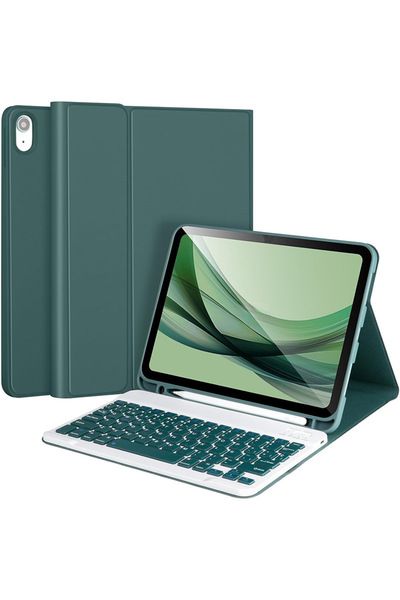 Goldie Case İpad 11.nesil A16 2025/10.nesil 10.9 Uyumlu Kalem Koyma Bölmeli Kablosuz Bluetooth'lu Tablet Kılıfı