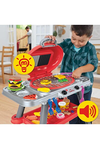 Cici Oyuncak Elektronik Sesli Barbekü Mangal Oyun Seti Play-Doh Oyun Hamuru 1...