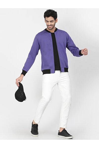 PAUSE By Styli Men Purple Regular Fit Contrast Trim Jacket