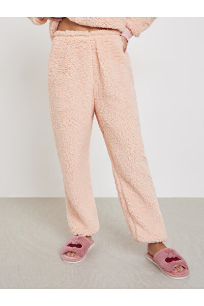 Styli Peach Fleece Hoodie and Long Pyjama Set