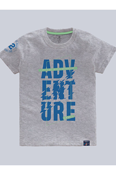 CODEZ By Styli Kids Grey Adventure Graphic Print T-Shirt