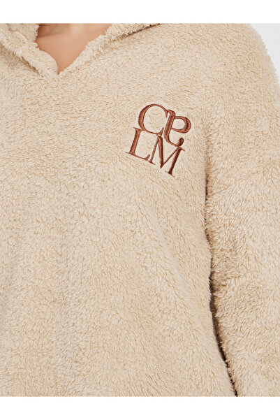 Styli Embroidered Slogan Fleece Hoodie and Joggers Set