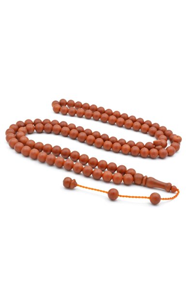Murty99 Systematic Sphere Cut 99 Luster Orange Fiber Prayer Beads 8 mm