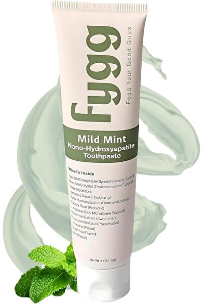 Fygg معجون أسنان نانو هيدروكسي أباتيت خالي من الفلورايد، بنكهة النعناع الخفيفة، 4 أونصة