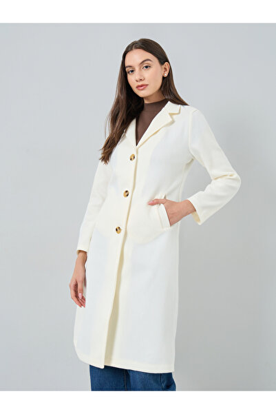 Take Two By Styli Solid Pocket Detail Wool Like Coat