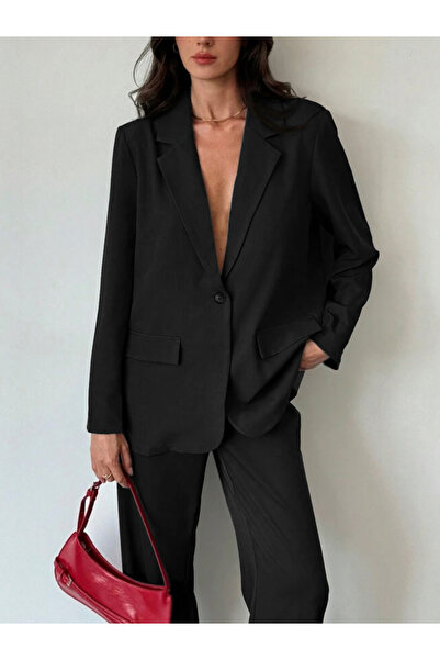 Take Two By Styli Black Notch Lapel Blazer and Trousers Co-ords