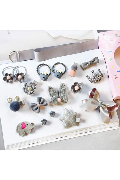 KASTWAVE 36-Piece Kids Hair Clips Set for Little Girls - Cartoon Hair Accessories Gift Box