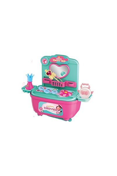 Toysea Kids Pretend Play Vanity Set with Mirror, Fashion Dresser and Makeup Accessories for Toddler Girls