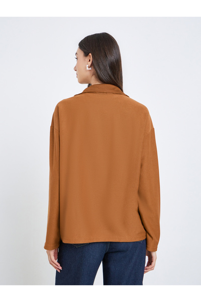 Take Two By Styli Solid Suede Pocket Detail Button Front Jacket