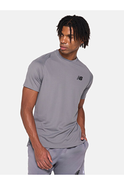 New Balance Men Charcoal Jersey Training T-Shirt