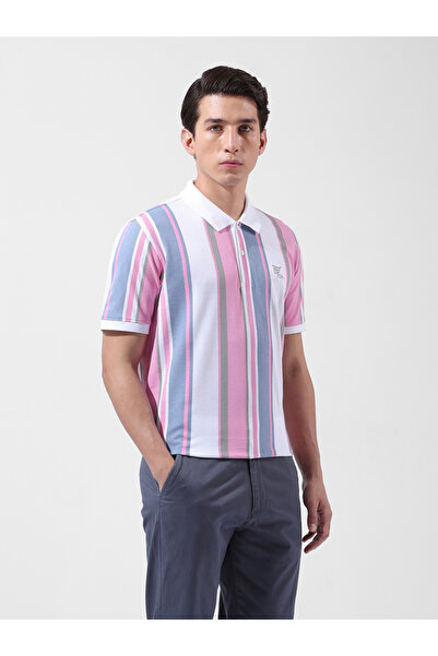 The Indian Garage Co By Styli Men Regular Fit Striped Polo