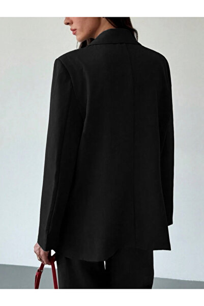 Take Two By Styli Black Notch Lapel Blazer and Trousers Co-ords