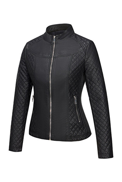 Take Two By Styli Black Quilted Look Padded Jacket
