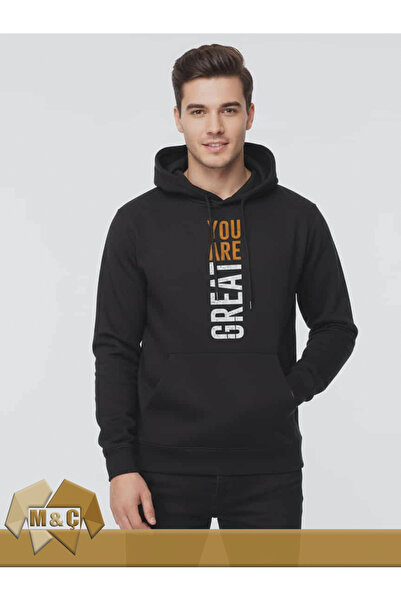 MÇ FAMİLY STORe Premium Unisex Single Fleece-Lined Thread Dtf Printed Thick Winter Hooded Basic Sweatshirt