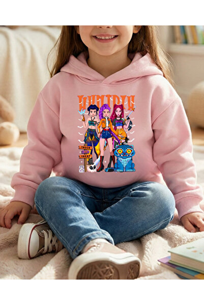 Toum Млади KPop ловци на демони 3-нишка дебела сладка качулка