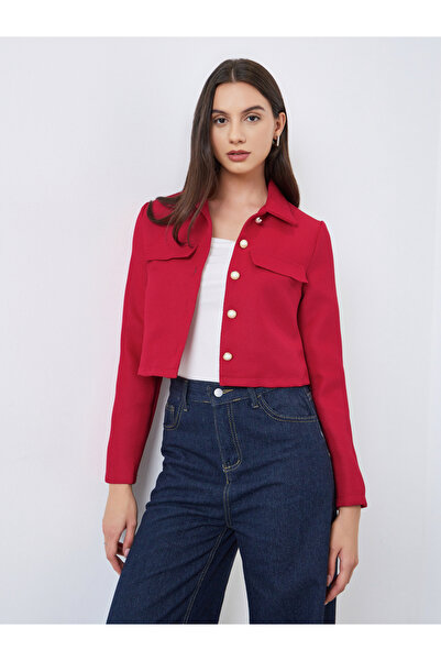 Take Two By Styli Solid Button Front Long Sleeve Jacket