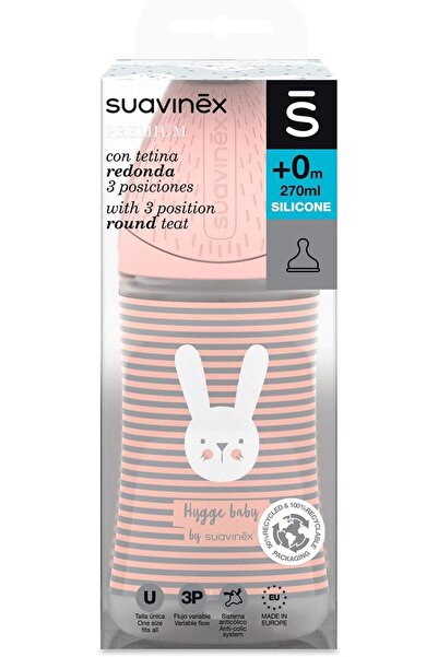 Suavinex 270 ml Polyamide Baby Feeding Bottle - Rabbit Print (3P GY L1)