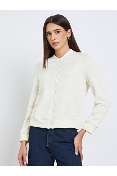 Take Two By Styli Textured Zip Up Long Sleeve Jacket