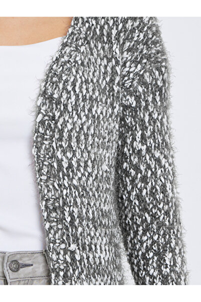 Styli Grey Multi Yarn Midi Cardigan
