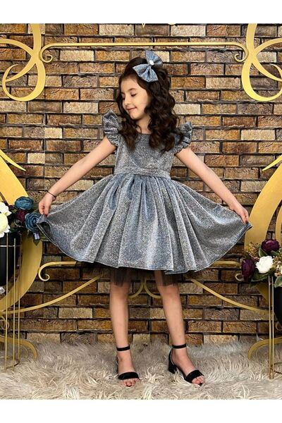 BİLGEN Style ΦΟΡΕΜΑ ΚΟΡΙΤΣΙΟΥ ΜΕ ΑΣΗΜΕΝΙΑ ΚΟΥΜΠΙΑ ΦΟΡΕΜΑ ΠΑΡΤΥ ΓΑΜΟΥ ΜΕ ΦΟΡΕΜΑ ΕΝΤΟΥΡΙΑΣΜΕΝΟ 3-10 ΕΤΩΝ