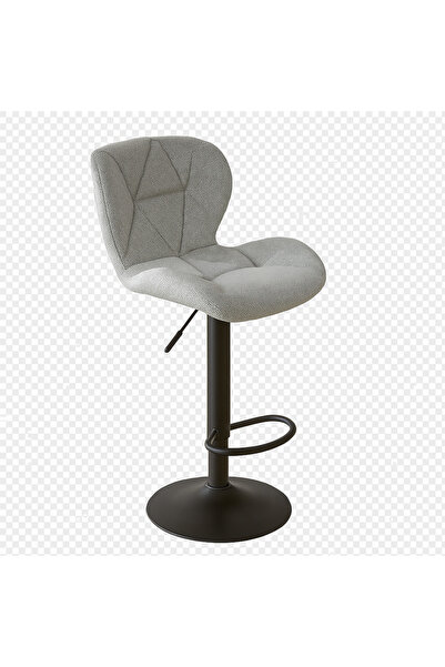 Ebticar Light Grey Fabric Bar Chair – Soft Diamond Tufted Design